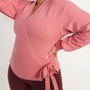 NWT Old Navy Cozy Ballerina Pink Wrap Sweatshirt Size Small